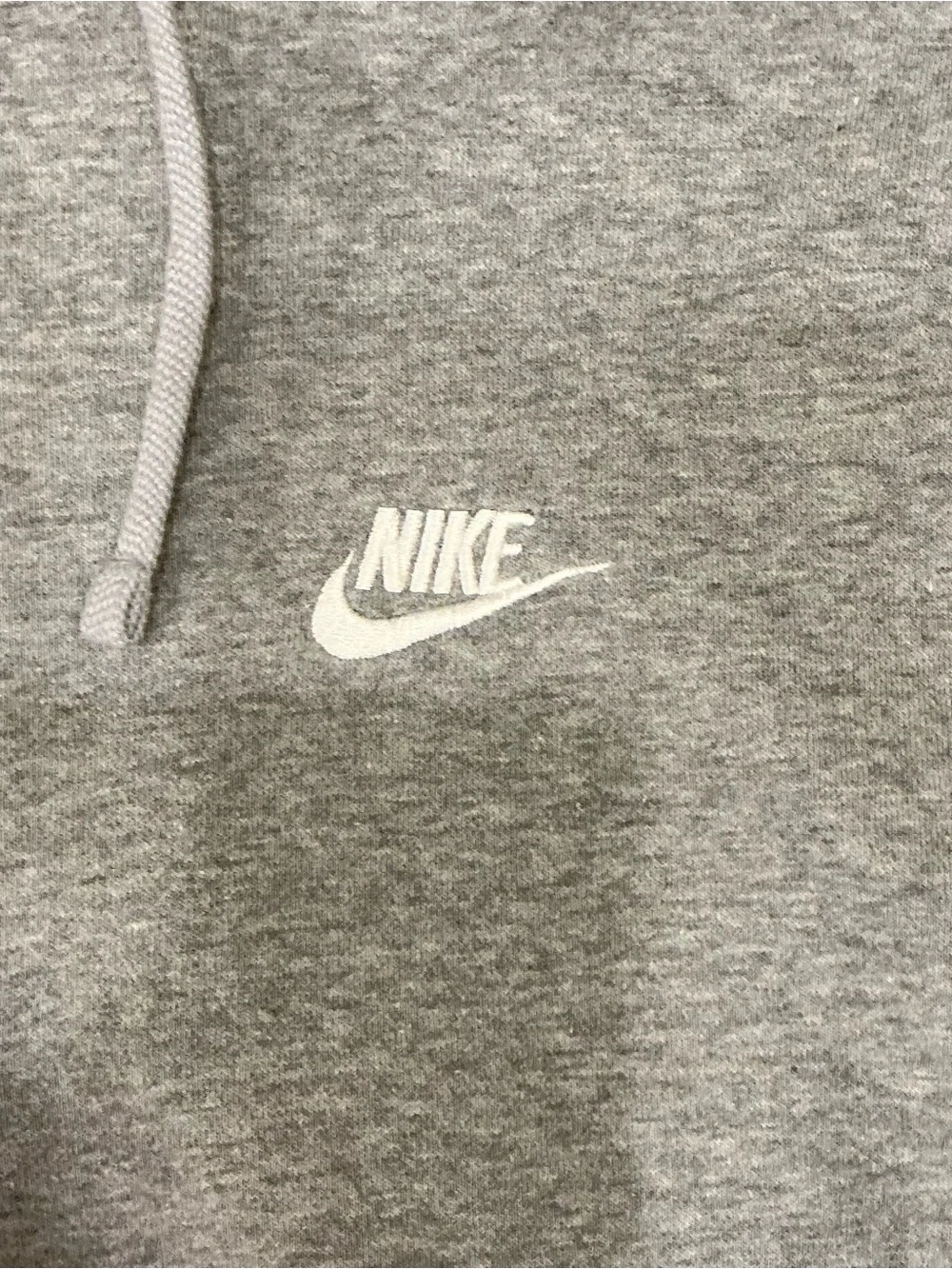 Nike Gray Quarter-Zip Pullover Hoodie with White Swoosh